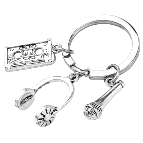 LIFKOME Metall-schlüsselanhänger Mit Musik-Tape-Design Schlüsselanhänger Für Taschenanhänger von LIFKOME