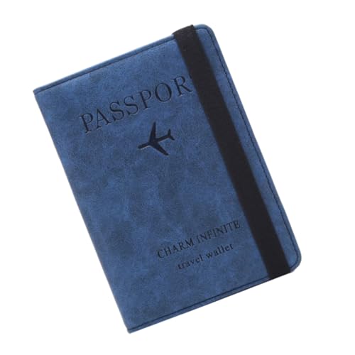 LIFKOME 1stück RFID Wallet Aus Pu-Leder Für Frauen Multifunktionale Aufbewahrungstasche Blau Für Reisepass Ausweise Und Karten Dünnes Design Für Unterwegs von LIFKOME