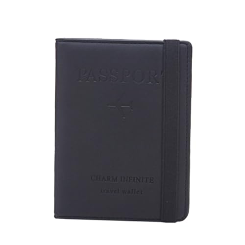 LIFKOME RFID-reisepasshülle Damen Pu-Leder Etui Reisepasshülle Schwarz Multifunktionale Aufbewahrungstasche Klein Praktisch Zum Mitnehmen von LIFKOME