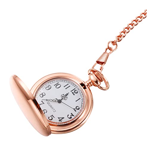 LIFKOME 1stück Retro Zwei-Seiten Quartz Taschenuhr Legierung Im Klassischen Design Roségold Uhr Für Modebewusste Für Familie Und Freunde von LIFKOME