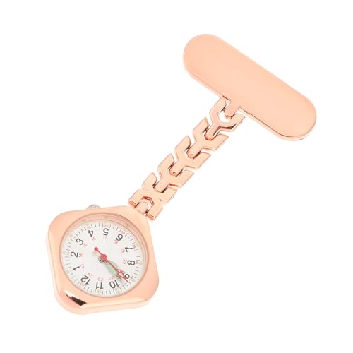 LIFKOME 1stück Luminöse Taschenuhr Praktische Und Tragbare Uhr Mit Clip Für Pflegekräfte Und Schule Stilvollem Roségold von LIFKOME
