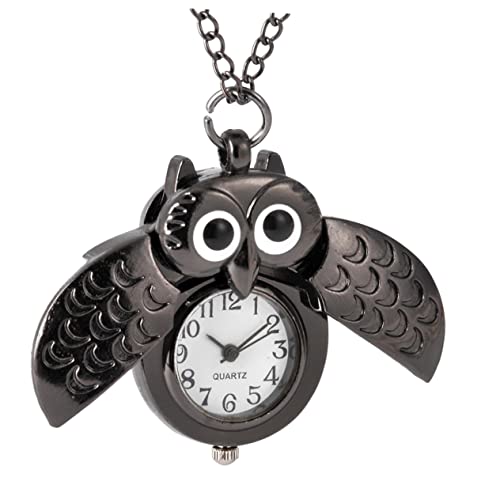 LIFKOME Eule Taschenuhr Vintage Design Kreative Dekorative Uhr Mit Eulenform Details Für Freunde Familie von LIFKOME