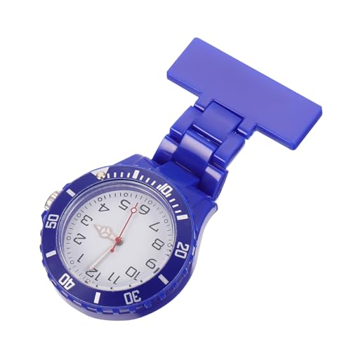 LIFKOME 1Stk Taschenuhr medizinische Krankenschwester Uhr Arzt Uhren Arzt Clip-on-Uhr Krankenschwester-Abzeichen Pflegestift fob Medical Watch spangenuhr Pflegeuhr Revers Uhr Quarz Blue von LIFKOME