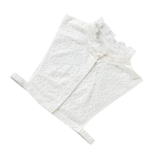 LIFKOME 1stück Hochwertiger Damen Fake Kragen Aus Chiffon Abnehmbar Weißer Halbkragen Für Tops Für Kleider Pullover Shirts Stilvolle Ergänzung Für Jeden Look von LIFKOME