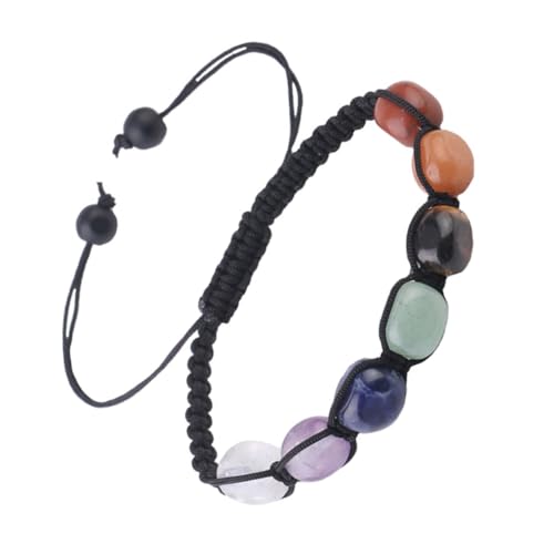 LIFKOME 1stück Chakra Armband Mit Natürlichen Steinen Verstellbares Handgefertigtes Schmuckstück Für Damen Und Herren Für Meditation Und Tägliches Tragen Elegantes Accessoire Bunten von LIFKOME
