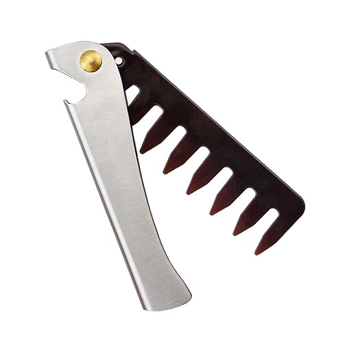 LIFKOME 1Stück Faltbarer Haarkamm Für Männer Retro Design Breiter Zahn Tragbarer Styling Für Herren Als Friseurzubehör Und Kopfmassagekamm von LIFKOME
