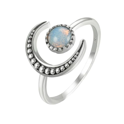 LIFKOME Mond-verstellbarer-ring Mit Mondstein-muster Elegantes Hand-dekor Für Mädchen Modeschmuck Mit Anpassbarer Verarbeitung Für Hochzeit Und Party von LIFKOME
