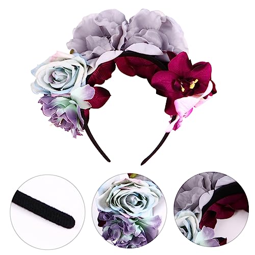 LIFKOME 1Stück Retro Blumenhaarreifen mit Großer für Halloween Kostümpartys Fotografie und Festliche Anlässe Haarschmuck Accessoire für Mädchen und von LIFKOME