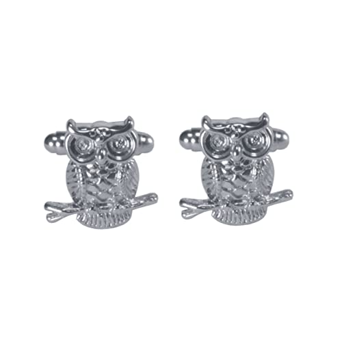 LIFKOME 1paar Elegante Eulen-manschettenknöpfe Aus Kupfer Stilvolle Cufflinks Für Herren Für Formelle Anlässe Und Kreative Outfits Langlebig Und Geruchsneutral von LIFKOME