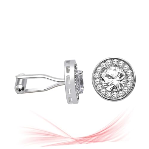 LIFKOME 1paar Manschettenknöpfe Für Und Damen Silberne Französische Design Für Business Und Besondere Anlässe von LIFKOME