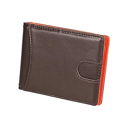 LIFKOME 1stück Ultrathin RFID Geldbörse Aus Echtem Leder Für Herren Praktisches Billfold Mit Münzfach Und Kartenhalter Für Alltag Und Beruf Farbe Kaffee von LIFKOME