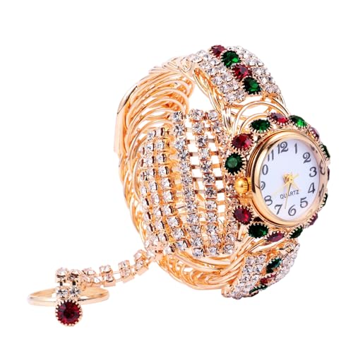 LIFKOME Armbanduhr für Damen Modisches Uhrenset Aus Legierung und Quarz Kreatives Design für Den Alltag von LIFKOME