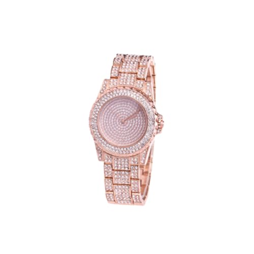 LIFKOME 1stück Damen Armbanduhr Mit Rhinestone Elegante Quarz-Uhr Mit Edelstahlband Modische Roségoldene Uhr Für Frauen Als Zu Weihnachten Geburtstag Oder Valentinstag von LIFKOME