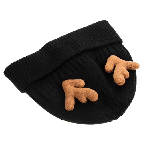 LIFKOME 1stück Weihnachtliche Strickmütze Mit Geweih-applikation Warme Wintermütze Für Damen Und Herren Einheitliche Für Festliche Anlässe Und Kalte Tage von LIFKOME