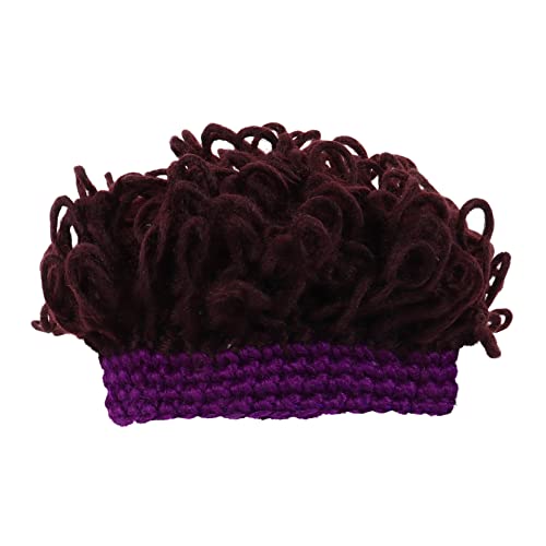 LIFKOME Wollgestrickte Mütze für Jungen und Mädchen Handgefertigte Perücke Foto-requisiten Modisch für Halloween Weihnachten von LIFKOME