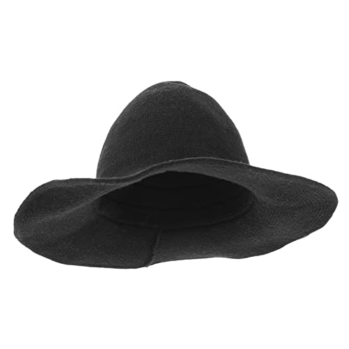 LIFKOME Halloween Hexenhut Einzigartige Hexenkappe Schwarz 1pc Faltbare Dicke Wolle Halloween Kostüme Party Dekorationen von LIFKOME