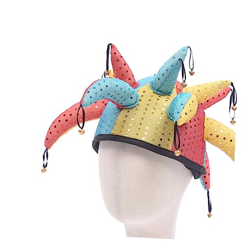 LIFKOME 1 Stück Clownhut Mit Glocke Für Halloween Karneval Bühnenhut Party-kostümzubehör Langlebiges Material Einheitsgröße Geeignet Für Männer Frauen von LIFKOME