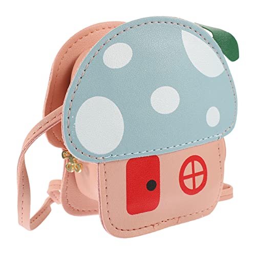 LIFKOME Münzgeldbeutel Aus Hochwertigem Pu-Material Für Junge Mädchen Mit Cartoon-pilz-Motiv Umhängetasche Zur Aufbewahrung Von Kleingeld Snacks Und Süßigkeiten Geeignet Für Mädchen Und von LIFKOME