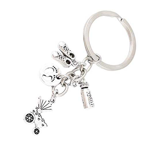 LIFKOME Neu Keychain Wagen Fußabdruck Sinnvolle Schlüssel Mode Schlüsselanhänger Silber von LIFKOME