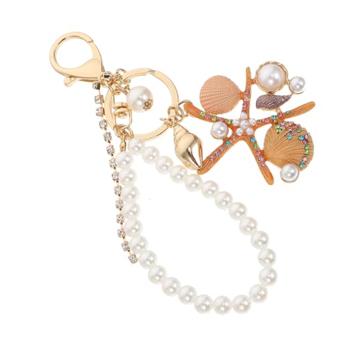 LIFKOME 1stück Cartoon Sea Star Schlüsselanhänger Perlen Dekorativer Schlüsselring Für Taschen Einzigartiges Accessoire Für Damen Stilvolle Deko Für Handtaschen Und Rucksäcke von LIFKOME