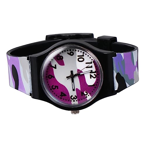 LIFKOME 1stück Kids Cartoon Camouflage Armbanduhr Für Mädchen Und Jungen Bequemer Armband Leicht Ablesbare Arabische Ziffern Modisches Design Zum Zeitlesen Lernen von LIFKOME