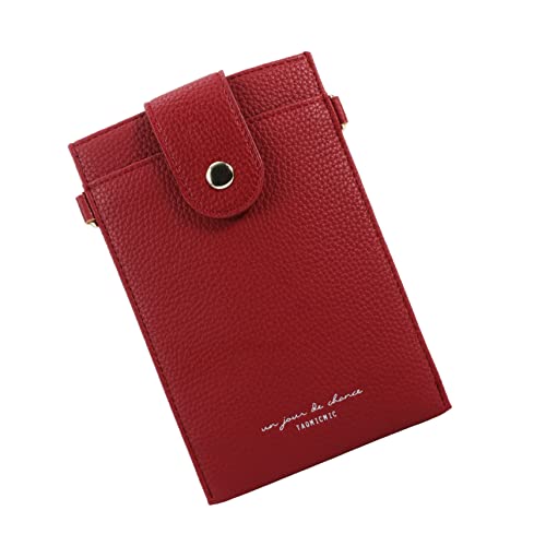 LIFKOME 1stück Pu Umhängetasche Für Damen Verstellbare Schultertasche Rot Für Smartphone Karten Und Leicht Und Wasserabweisend von LIFKOME