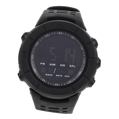 LIFKOME Elektronische Uhr Sportuhr Studentenuhr wasserdichte Uhr Mit LCD Anzeige Und Verstellbarem Armband Für Outdoor Aktivitäten Schwarz von LIFKOME