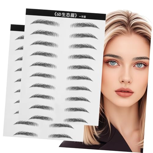 LIFKOME 2 Blätter Wasserdichte Augenbrauen Aufkleber Simulation für Augenbrauen Make Up Werkzeuge für Natürliche Augenbrauenformen von LIFKOME