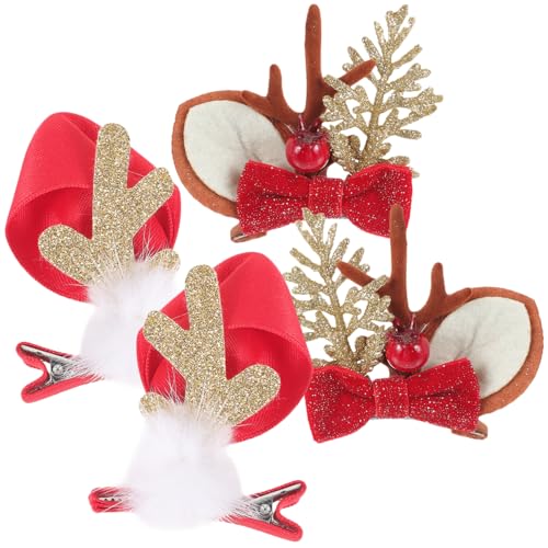 LIFKOME 2paare Weihnachts-haarspangen Mit Geweih Antler Haarclips Für Damen Für Festlichkeiten Cosplay Und Besondere Anlässe Leicht Und Bequem Gefertigt von LIFKOME