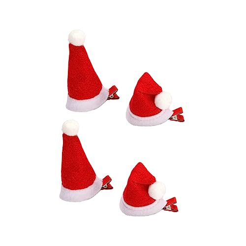 LIFKOME 2 Paar Haarspangen in Form Einer Weihnachtsmütze Für Mädchen Kinder Und Erwachsene Für Die Weihnachtszeit Haar-accessoires von LIFKOME