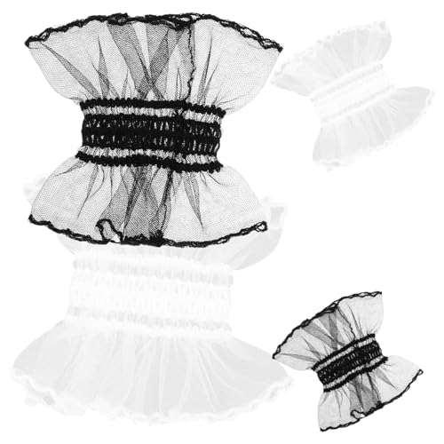 LIFKOME 2paare Spitzen-handgelenk Manschetten Dekorative Handärmel Für Mädchen Kostümzubehör Für Hochzeiten Lolita-outfits Atmungsaktive Bequeme Lace Cuffs von LIFKOME