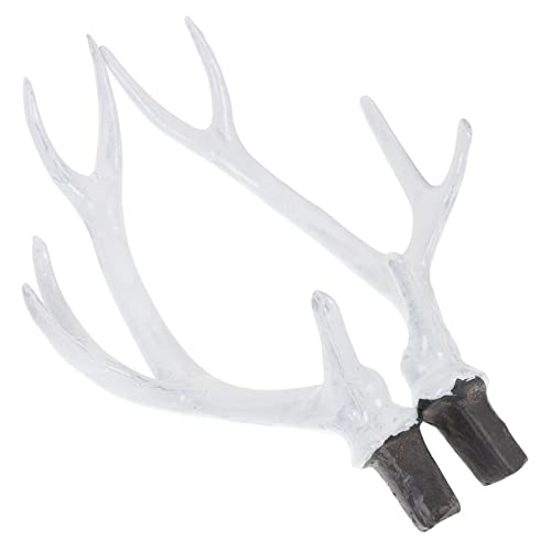 LIFKOME 2paare Simulierte Geweih Kopfstück Zubehör Für Weihnachtsdekoration Hochwertige Flockmaterial Antlers Für Kreative Haarschmuckprojekte von LIFKOME