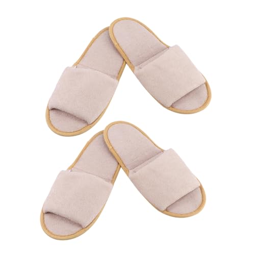LIFKOME 2 Paare Faltbare Waschbare Hotel Hausschuhe aus Weichem Atmungsaktivem Rutschfeste Flexible Reise und Gästehausschuhe für Damen und Herren für Sommer und Spa Besuche von LIFKOME
