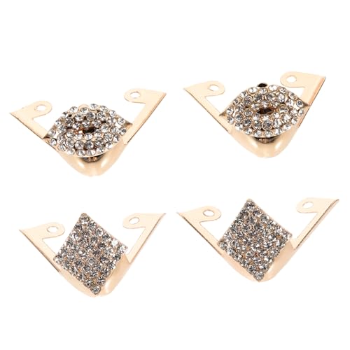 LIFKOME 2 Paare High Heel Schuhspitzenschutz Metall Zehenschutzkappen Gold Schuhzubehör für Absatzschuhe zum Schutz und Dekoration von Schuhspitzen für Hochzeit und Party von LIFKOME