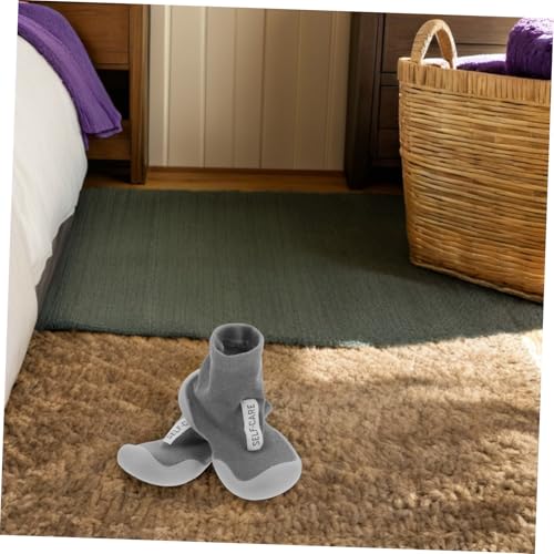 LIFKOME 2 Paare Lauflernschuhe für Junge Mädchen Atmungsaktive Weiche Sockenschuhe mit Rutschfester Gummisohle Leichte Krabbelschuhe für Mädchen und Jungen Vielseitig für Innen von LIFKOME