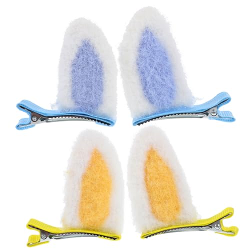 LIFKOME 2 Paare Plüsch Hasenohren Haarklammern für Mädchen Weiche Bunny Haarspangen Niedlicher Haarschmuck Geeignet für Teens und Frauen Accessoires Teilig von LIFKOME