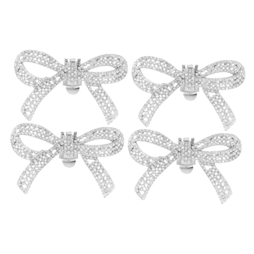 LIFKOME 2paare Schuhclip-charm Mit Strass Abnehmbar Für Damen Glitzer-fersenschnallen Schleifen-dekoration Schuhaccessoires Schuhschnallen-clip Schuhschmuck-clips von LIFKOME