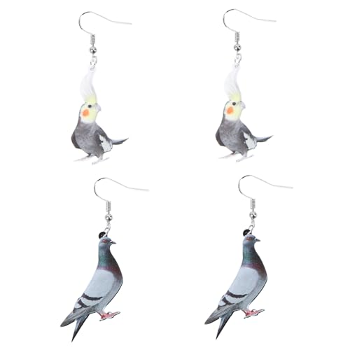 LIFKOME 2paare Acrylohrringe Ohrhänger Vogelform Ohrschmuck Modeohrringe Mädchenohrringe Schmuck Für Damen Ohrringen Party Accessoires von LIFKOME