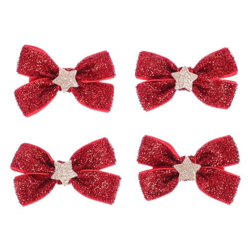 LIFKOME 2 Paare Weihnachtliche Elastische Ponytail-halter mit Festem Griff Weicher Haarschmuck für Mädchen Geeignet für Verschiedene Frisuren und Festliche Anlässe von LIFKOME