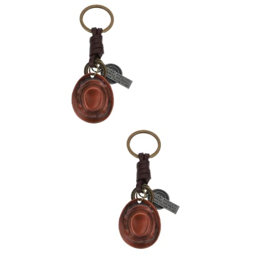 LIFKOME 2 Stück Süßer Leder-schlüsselanhänger Vintage-schlüsselanhänger Rucksack- Schlüssel Für Männer von LIFKOME
