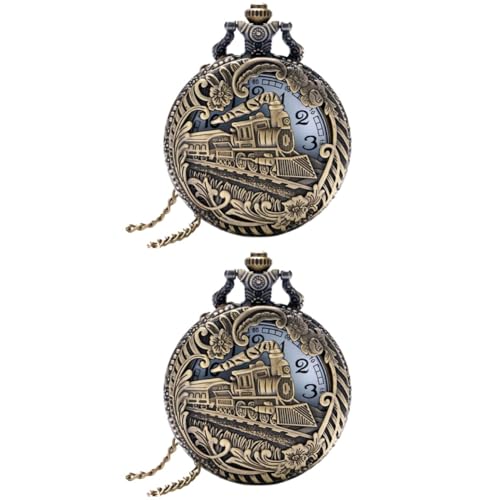 LIFKOME 2stücke Antike Taschenuhr Mit Dekorativem Hohlmuster Klassisches Design Quarzwerk Vielseitig Einsetzbar Für Herren Und Damen Perfektes Für Jeden Anlass von LIFKOME