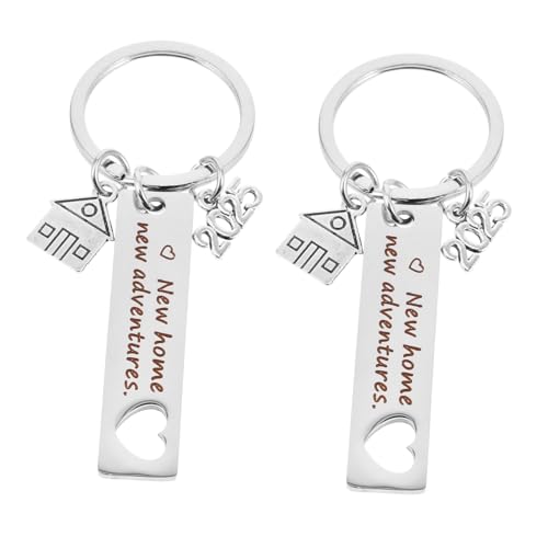LIFKOME 2stücke Schlüsselanhänger Für Einzug Kreative Schlüsselringe Mit Neues Zuhause Praktische Dekoration Für Taschen Und Schlüssel Perfektes Einweihungsgeschenk Für Freunde Und von LIFKOME
