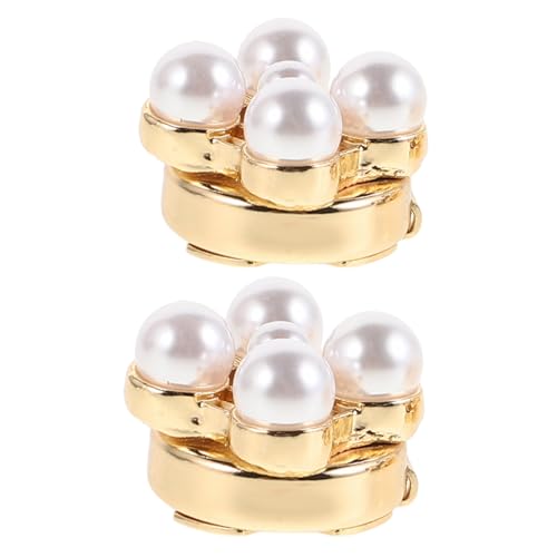 LIFKOME 2 STÜCK Perlen Manschettenknöpfe Blumenform für Damen Hemd Business Hochzeit Party Schmuck Accessoire von LIFKOME