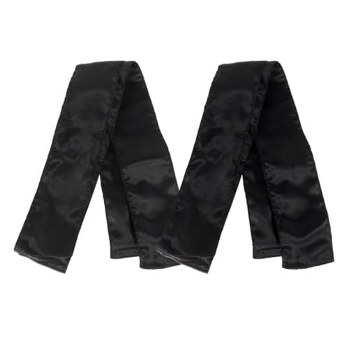 LIFKOME 2 STÜCK Satin Kopftuch für Perücken Rutschfeste Haarschleife Extra Lang Weiches Styling Zubehör für Frauen Vielseitig Einsetzbar Einfache Pflege Schwarz von LIFKOME