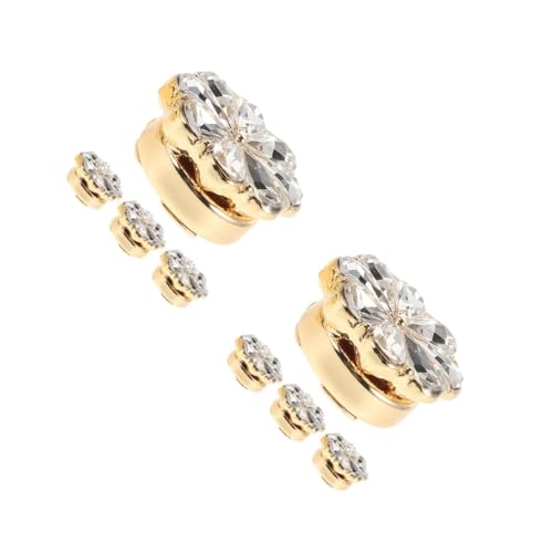 LIFKOME 2 Sätze Blumen-manschettenknöpfe Rhinestone Manschettenknöpfe Schmuck Manschettenknöpfe Für Rotweinflaschen Behälter Für Brotregale Manschettenknöpfe Für Hemden 4 Stück * 2 von LIFKOME