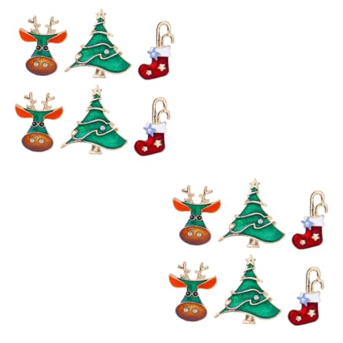 LIFKOME 2 Sets Luxus Weihnachten Rentier Brosche Mode-accessoires Legierung Sicherheitsnadel Befestigung Schmuck 6 Stück * 2 von LIFKOME