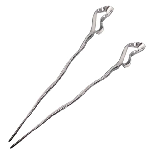 LIFKOME 2 Stck Teiliges Metall Haarschmuck Unregelmäßige Haarnadeln mit Glatter Oberfläche Stilvolle Chinesische Haarstäbchen für Frauen Geeignet für Lange und Mitteldicke Haare für von LIFKOME