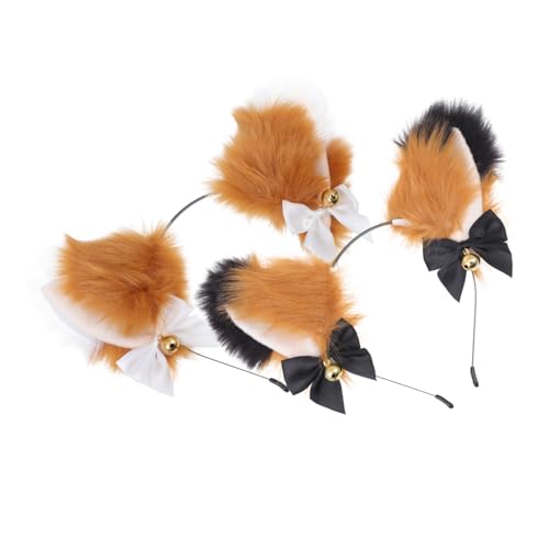 LIFKOME 2stücke Katzenohren Haarband Cosplay Stirnband Mit Glöckchen Kreative Tierische Haarschmuck Für Kostüme Halloween Und Tägliche Outfits von LIFKOME