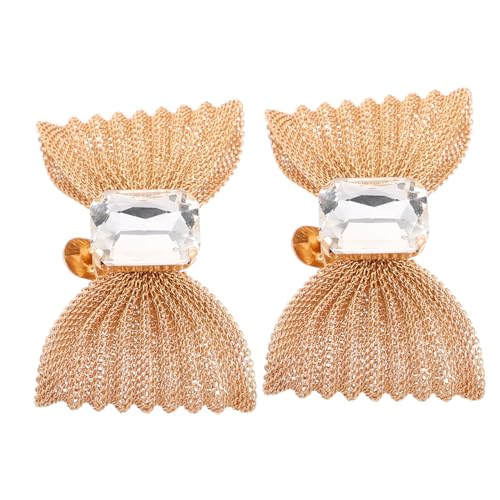 LIFKOME 2 Stück Abnehmbare Schuhclips mit Schleife für Damen High Heel Dekoration mit Glitzersteinen für Hochzeiten und Besondere Anlässe von LIFKOME