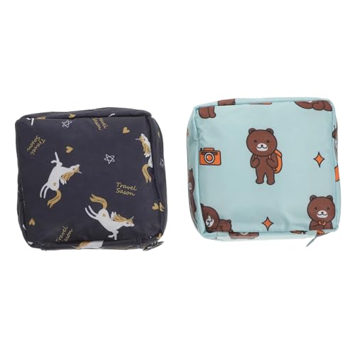 LIFKOME 2stücke Menstruationstasche Mit Reißverschluss Für Damenbinden Und Stilleinlagen Als Kulturbeutel Tragbar Für Reisen Und Outdoor von LIFKOME